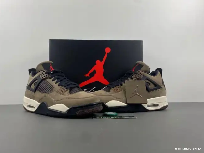 Retro Scott Jordan AJ4-882335 Brown 4 TS Air x Travis 0326
